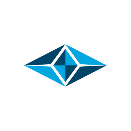 eye blue diamond logo icon vector graphic designのイラスト素材