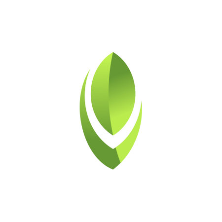 letter V leaf nature logo icon vector graphic designのイラスト素材