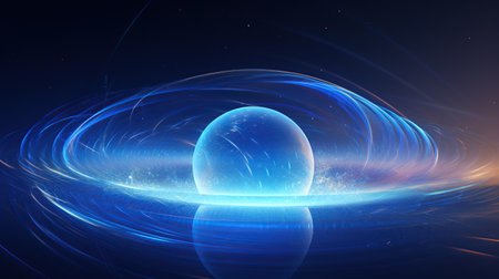 Outer space galaxy planet background. AI generated imageの素材