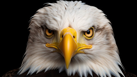 Portrait of Bald eagle head. AI generated imageの素材