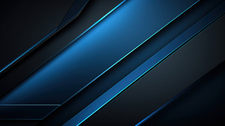 Stainless modern blue metallic textured black background. AI generated imageの素材