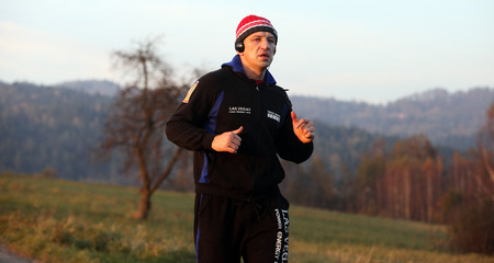 GILOWICE, POLAND - OCT 30, 2014: Tomasz Adamek Polish professional heavyweight boxer during the...