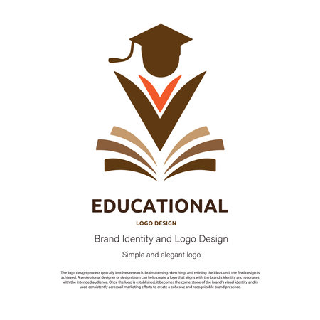 Teaching, education, and study logo design for graphic designer or web developerのイラスト素材