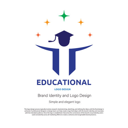 Teaching, education, and study logo design for graphic designer or web developerのイラスト素材