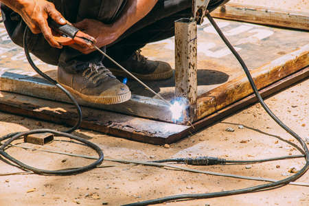 Welder at work