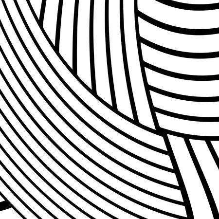 Abstract Black and White Geometric Stripes.hypnosis spiral.Seamless Black and white stripes background.seamless wave line patternsの写真素材
