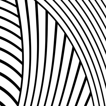 Abstract Black and White Geometric Stripes.hypnosis spiral.Seamless Black and white stripes background.seamless wave line patternsの写真素材