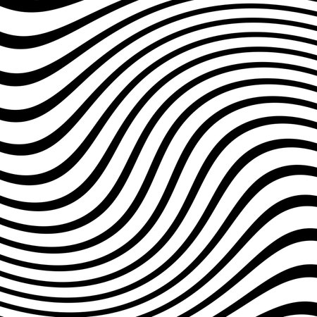 Abstract Black and White Geometric Stripes.hypnosis spiral.Seamless Black and white stripes background.seamless wave line patternsの写真素材