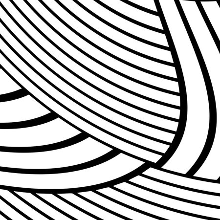 Abstract Black and White Geometric Stripes.hypnosis spiral.Seamless Black and white stripes background.seamless wave line patternsの写真素材