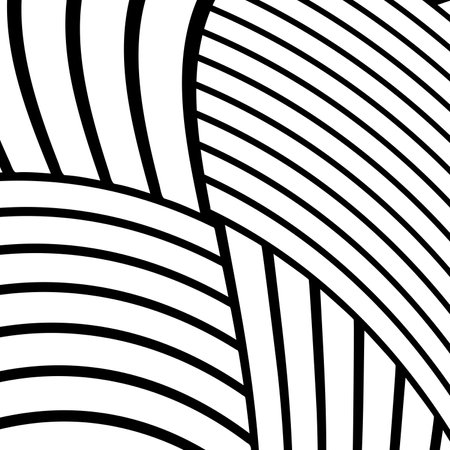 Abstract Black and White Geometric Stripes.hypnosis spiral.Seamless Black and white stripes background.seamless wave line patternsの写真素材