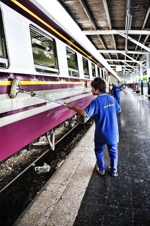 train cleaningのeditorial素材