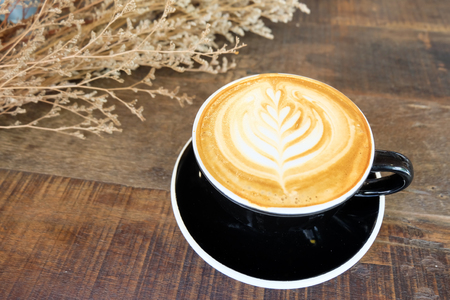 cup of latte coffeeの写真素材
