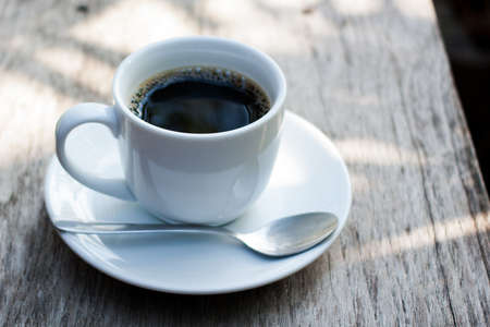 black coffee on morningの写真素材