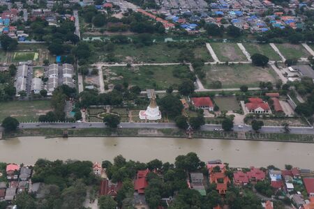 Sri Suriyothai Pagoda, Ayutthaya Thailandの写真素材