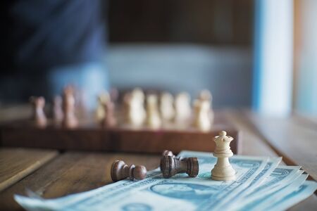 chess game for pay,vintage effect and soft focus.の写真素材