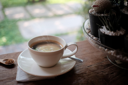 cup of coffee americano, coffee morning concept.の写真素材