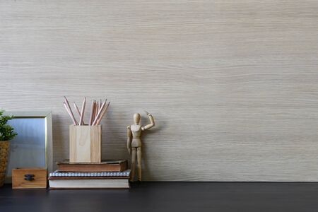 Workspace office desk and decoration with copy space.の写真素材