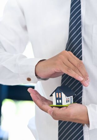 Protecting House insurance house concept.の写真素材