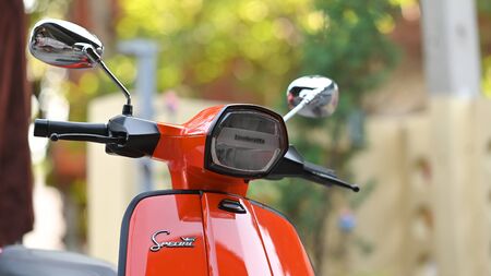 CHIANGMAI- THAILAND 11 DEC 2019 : Lambretta V1258 Special motor scooter closeup shot, Lambretta is...