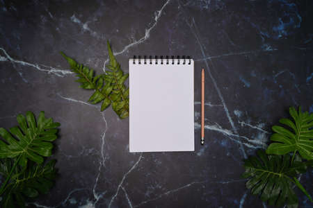 Top view smart phone on modern workspace.の写真素材