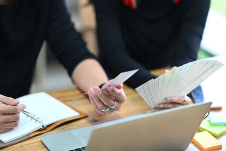 Group of graphic designer working together in office.の写真素材