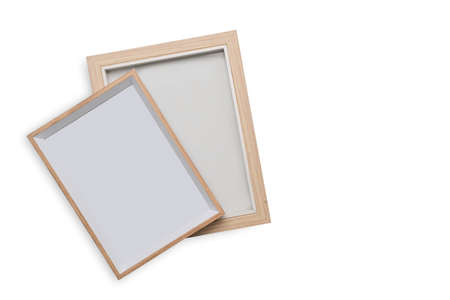 Blank picture frames isolated on white background with copy space.