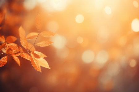 Autumn background with orange, Generative with Ai. High quality photoの素材