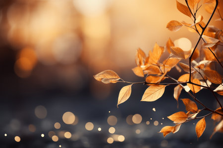 Autumn background with orange, Generative with Ai. High quality photoの素材