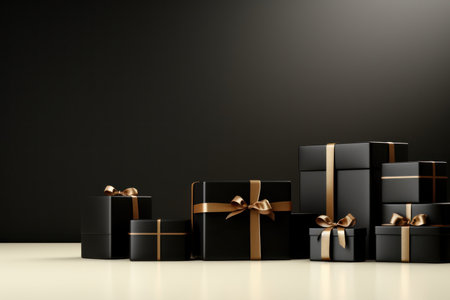Black Friday gift box generative with Ai. High quality photoの素材