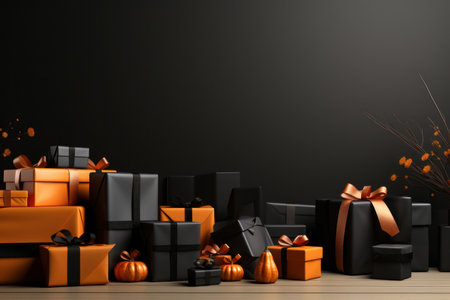 Black Friday gift box generative with Ai. High quality photoの素材