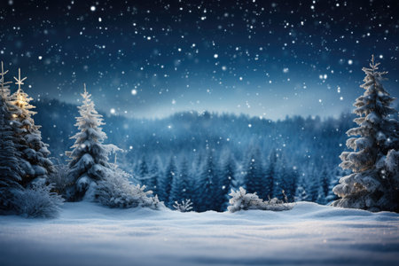 Snow space of winter with mountain, Generate with Ai.の素材