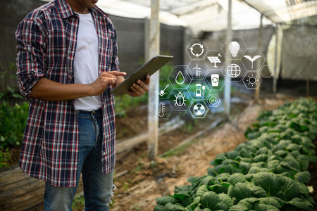 IoT data visualization and digital tools for sustainable crop management.