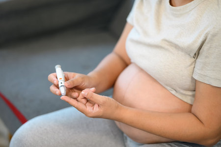 Gestational diabetes awareness and self care during pregnancy.の写真素材