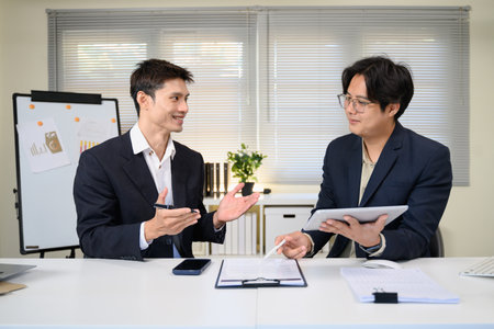 Asian business people in meeting.の写真素材