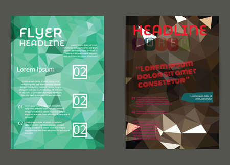 Business flyer template or corporate banner, brochure/design in A4 sizeのイラスト素材