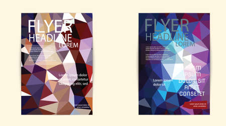 Business flyer template or corporate banner, brochure/design in A4 sizeのイラスト素材