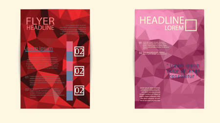 Business flyer template or corporate banner, brochure/design in A4 sizeのイラスト素材