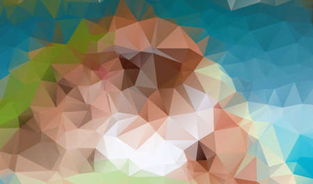 abstract background consisting of brown trianglesのイラスト素材