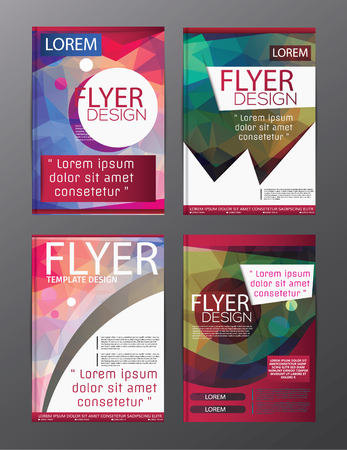 Polygon Brochure Flyer, magazine cover brochure template design for business education presentation, Editable vector illustrationのイラスト素材
