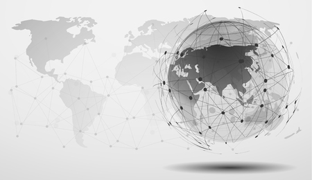 Global Network Connections Symbol Technology Conceptのイラスト素材