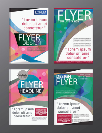 Polygon Modern Brochure Vector CMYK Modern A4のイラスト素材