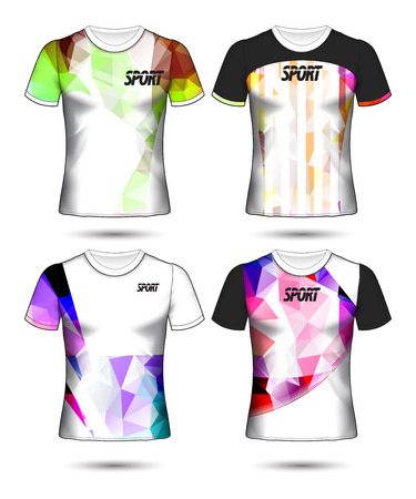 Set of soccer or football jersey template t-shirt style, Design your football club vector illustrationのイラスト素材