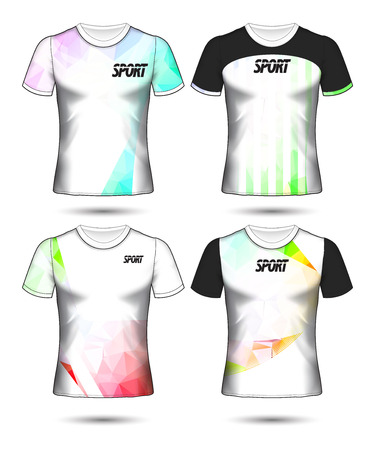 Set of soccer or football jersey template t-shirt style, Design your football club vector illustrationのイラスト素材