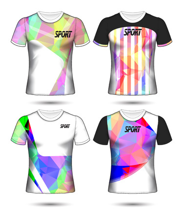 Set of soccer or football jersey template t-shirt style, Design your football club vector illustrationのイラスト素材