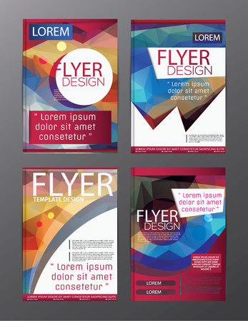 Illustration for Polygon Brochure Flyer, magazine cover brochure template design for business education presentation, Editable vector illustration - Royalty Free Image