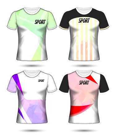 Set of soccer or football jersey template t-shirt style, Design your football club vector illustrationのイラスト素材
