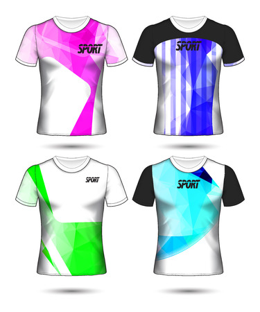 Set of soccer or football jersey template t-shirt style, Design your football club vector illustrationのイラスト素材