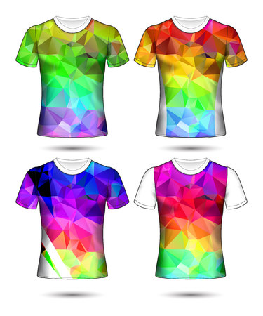 Set of soccer or football jersey template t-shirt style, Design your football club vector illustrationのイラスト素材