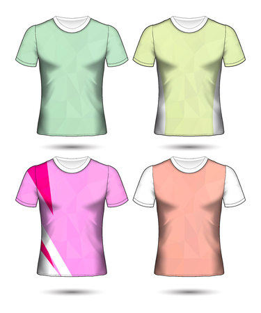 Set of soccer or football jersey template t-shirt style, Design your football club vector illustrationのイラスト素材