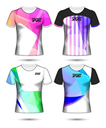 Set of soccer or football jersey template t-shirt style, Design your football club vector illustrationのイラスト素材